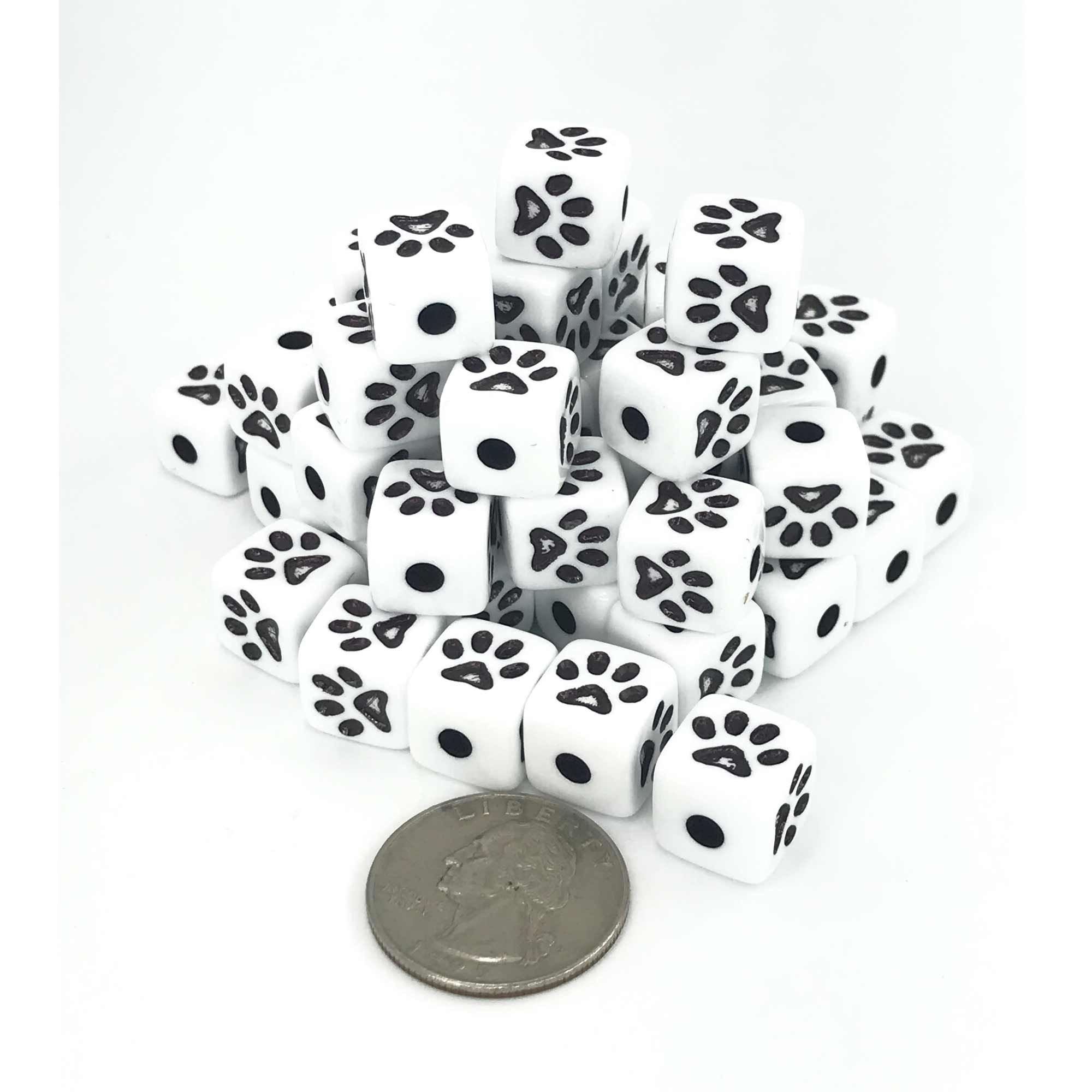 Plastic Beads For Jewelry, DIY Bracelet Making Supplies, Paw Square Remembrance Memorial Beads, Gift For Beader, 100 pcs