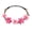 Dark Pink, variant on SmartBy Bridal Flower Crown Boho Artificial Flower Crown Elastic Strap Hair Wreath Holiday Wedding Floral Headband for Bridesmaids Flower Girls