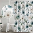 thumbnail image 4 of Polyester Fabric Watercolor Dandelion Shower Curtain, Spring Flowers Botanical Vintage Waterproof Bathtub Curtain Bathroom Decor Set with Hooks 72 x 96 Inches, 4 of 6