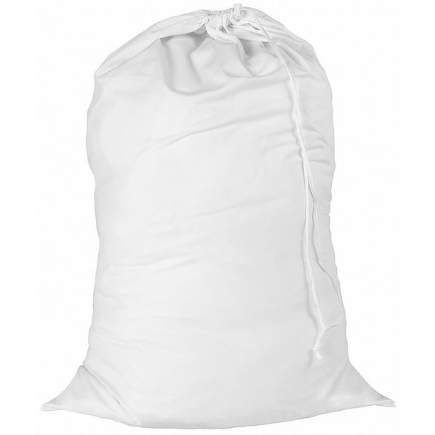 Nylon, Drawstring Mesh Laundry Bag, 36" L X 24" W, White