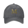 thumbnail image 1 of ZICANCN Casquette de Baseball Réglable Femmes, Alphabet M Pattern Chapeaux pour Hommes Adulte Lavé Coton Denim Baseball Caps Mode, Bruyère Profonde, 1 of 6
