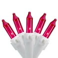 thumbnail image 2 of Northlight Mini Incandescent Christmas Lights - Pink - 20.25' White Wire - 100ct, 2 of 5