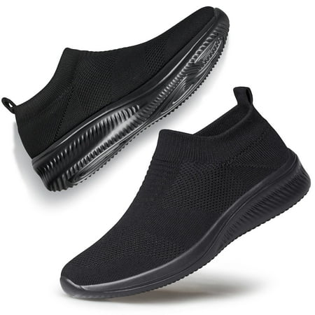 Image of ADQ Women s Slip-on Walking Shoes Casual Flats Athletic Sneakers All Black 10