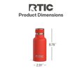 thumbnail image 4 of RTIC Journey 12 oz Insulated Ceramic Lined Water Bottle, Persimmon, 4 of 8