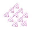thumbnail image 3 of SHISUYAN 15Pcs Delicate Diamond Shape Paper Clips Creative File Clamps Office Stationery School Supplies Pink, 3 of 8