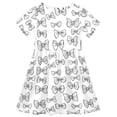 thumbnail image 4 of joogoo Bows Girls' Short Sleeve Dress Kids Dresses 5-6T, 4 of 8
