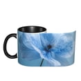thumbnail image 4 of Blue Floral Coffee Mug Fun Custom Ceramic Mugs 11oz Black, 4 of 5
