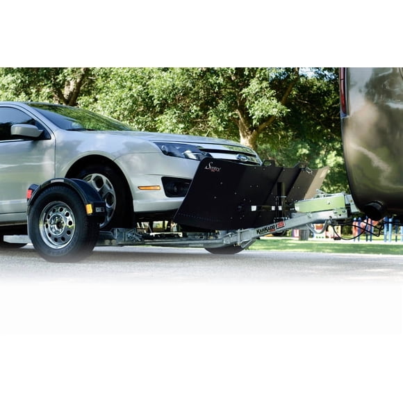 Demco RV Towed Vehicle Shield 5950 Sentry; Mount To Tow Dolly; Non-Folding; Polyethylene; Black; 3 Piece