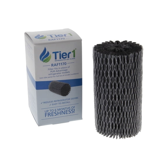 Tier1 46-9917 Refrigerator Air Filter | Replacement for EAF1CB, AFCB, PureAdvantage 241504902, 241575001, 469917, 46-9917, 241575002, PS1150700, Fridge Air Filter