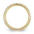thumbnail image 2 of 14K Yellow Gold Ring Band Eternity Diamond Round Polished shared Prong 1ct, 2 of 4
