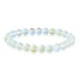 Rainbow Iridescent Créé Blanc Pierre de Lune Perle Ronde 8MM Empilage Brin Bracelet Extensible pour les Femmes Hommes Adolescent Unisexe – image 1 sur 4