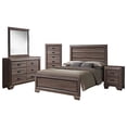 thumbnail image 3 of Kings Brand 6-Piece Queen Size Black/Brown Wood Modern Bedroom Furniture Set, Bed, Dresser, Mirror, Chest & 2 Night Stands, 3 of 7