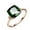 B, variant on CILENON Dovey Emeralds Ring Female Crushed Diamond Green Tourmaline Crystal Gemstone Ring Showing Fine And White Translucent Jade Hand Jewellery (B,One Size)