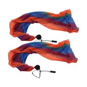 Wxqbjtam 2 Pairs Polyester Veil Poi Throw Balls Belly Dance Yoga Dancing Costume 2