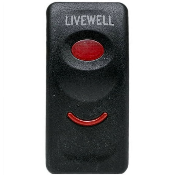 Lund Boat Livewell Rocker Switch Plate 2006115 | Black Plastic 2 Inch