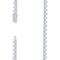 thumbnail image 2 of 925 Sterling Silver Round Cut Moissanite Women's 7.5mm Solitaire Halo Heart Link Necklace 16 in Chain | 17.24 Ct., 2 of 2