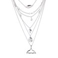 thumbnail image 3 of Multilayer Necklace Shell Fish Tail Layered Necklace Chain Necklace Choker Necklace for Woman, 3 of 10