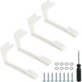 thumbnail image 1 of shiyou-4 pcs RV Side Curtain Hold Down White Plastic Side Curtain Drapery Hold Down Brackets RV Curtain Retainer RV Window Covering Holdback for Outdoor Camping Bedroom and Bathroom, 1 of 4