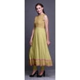 thumbnail image 3 of Bimba Medium Yellow Damask Indian Kurtis For Women Solid Readymade Anarkali Dress Printed Indian Kurti XXX-Large, 3 of 6