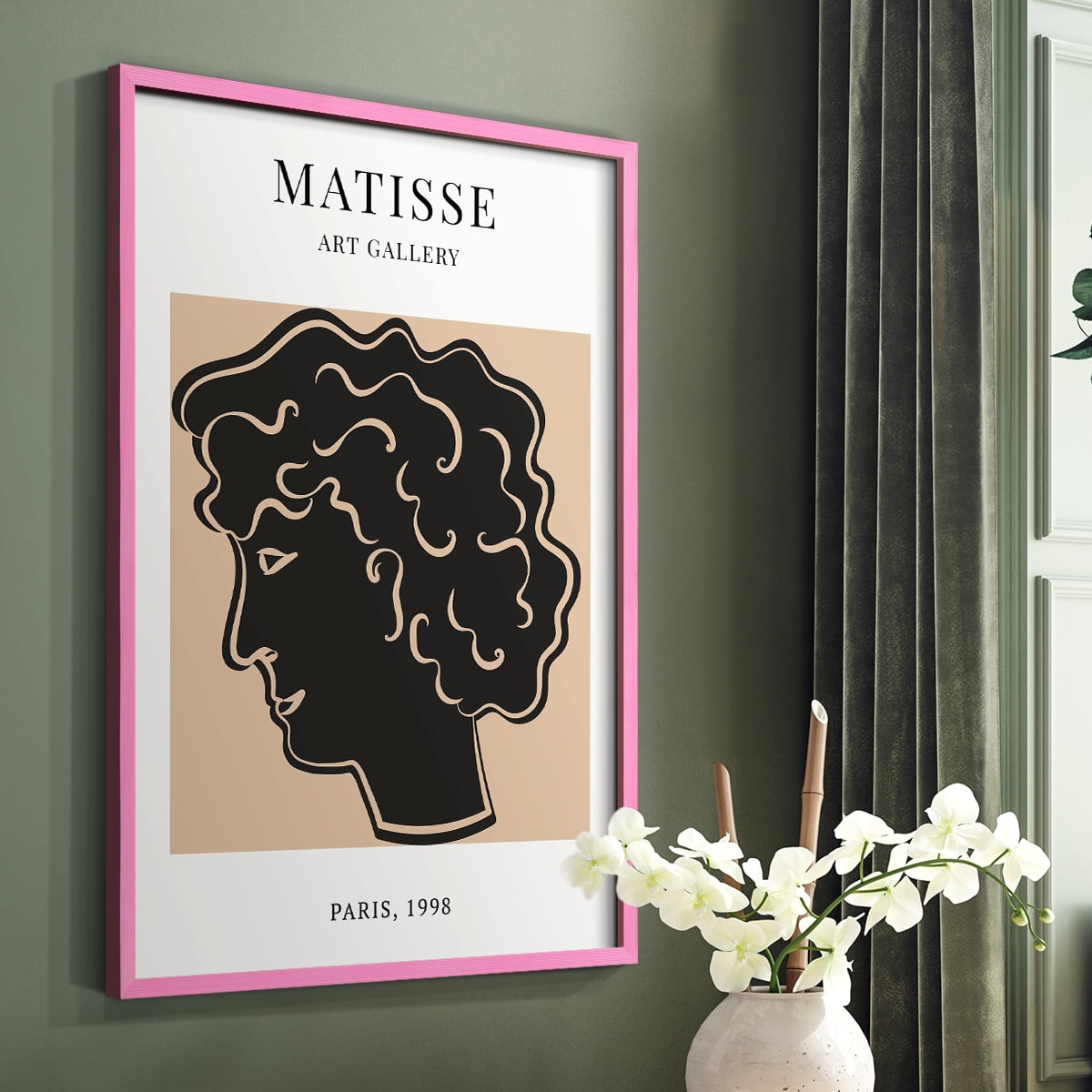 Matisse CXXI Framed Print in Pink Solid Wood 11 x 14 Framed Print