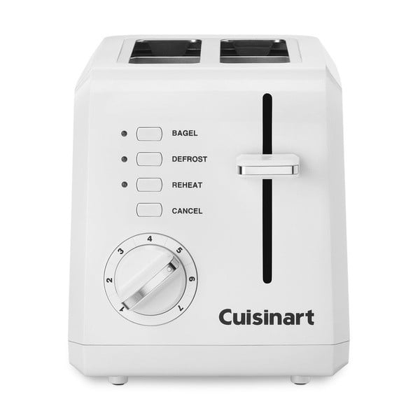 Conair Cuisinart CPT122 2Slice Compact Plastic Toaster (White