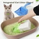 thumbnail image 2 of Juego de pala para arena para gatos 2 en 1, bote de basura portátil con procesador de gatitos y bolsa de basura, color verde, 2 of 5
