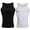 #1 Black+White, variant on SHAPERIN Men's 2 Pack Compression Shirt Slimming Body Shaper Vest Tummy Control Shapewear Abdomen Undershirt