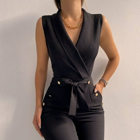 

Vedolay Women S Jumpsuits Rompers Women s Workout Yoga Gym Seamless One Piece Racerback Tummy Control Jumpsuit Padded Sports Bra Romper Black XL