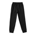 thumbnail image 4 of CPNG Boys Fleece Lined Sweatpants Casual Solid Color Elastic Waist Loose Pants Sports Pants Casual Jogger(Black,13-14 Years), 4 of 9