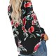thumbnail image 2 of Tops de manga larga con cuello en V,Blusa de manga larga V Blusa casual de mujer Blusa de manga larga Diseño exquisito, 2 of 4