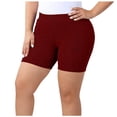 thumbnail image 3 of TaTaai Women's Plus Size Ribbed Yoga Shorts 3 Inch Elastic Waist Stretchy High Waist Athletic Gym Workout Non See Through Tummy Control Casual Lounge Bottoms Gift, 3 of 9