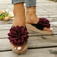 thumbnail image 3 of Mepaouo Platform Flip Flops for Women 2025 Flower Wedge Thong Sandals Summer Beach Slip on Slides, 3 of 6