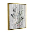 thumbnail image 3 of Stupell Feather & Seashells Collection Dock Landscape Painting Gold Floater Framed Art Print Wall Art, 3 of 6