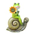 thumbnail image 1 of Estatua de rana para jardín, figurita de rana, escultura impermeable para el hogar, simulación en miniatura de resina. Pasto verde, 1 of 7