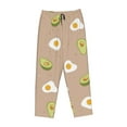 thumbnail image 4 of Sigee Egg and Avocado Print Women's Soft Pajama Pants - Breathable and Comfortable Lounge Sleep Bottoms with Elastic Waistband and Pockets-Large, 4 of 9