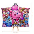 thumbnail image 2 of Kirby Star Allies Poster Hooded Blanket Soft Warm Cloak Wearable Blanket Hoodie For Kids Adult Cozy Flannel Fleece Bedding Throw Hooded Blanket, 2 of 7