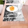 thumbnail image 5 of XMXY Woven Placemats Set of 6 PCS, Grey Abstract Texture Table Mats Washable Heat Resistant Placemats, 5 of 6
