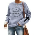 thumbnail image 4 of Women's Sweatshirts 2025 Love Like Jesus Sweatshirt Christian Pullover Tops Long Sleeve Crewneck Sweatshirt for Women, 4 of 5