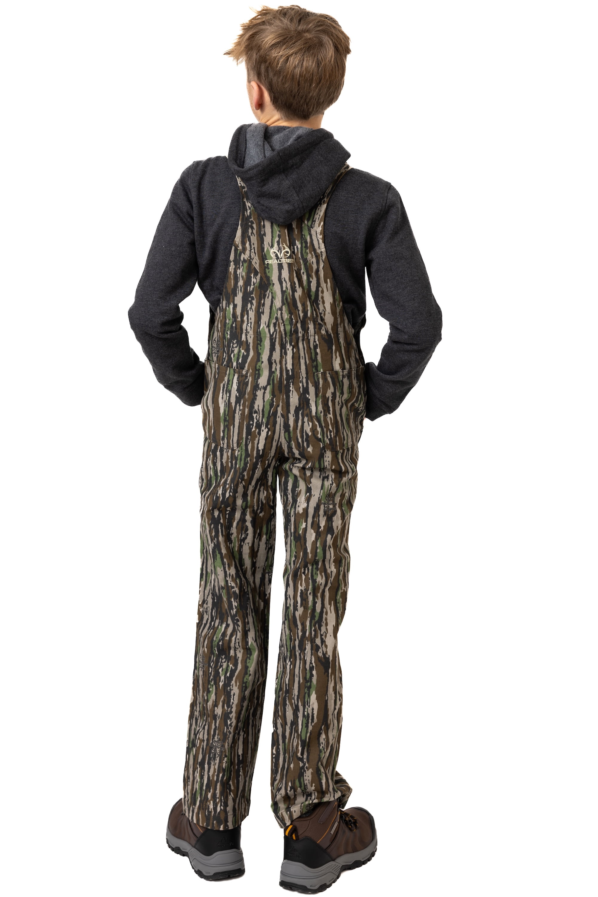 Realtree Youth Hunting Bib Overalls Hardwoods Camo