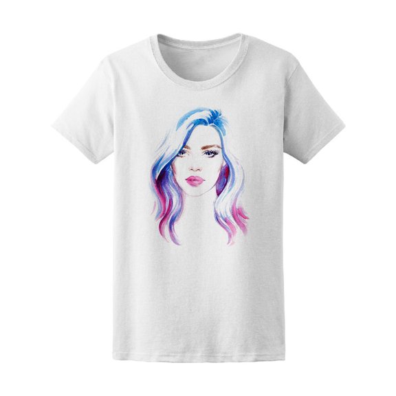 Gradient Beautiful Woman Fashion Tee Women's -Image by Shutterstock