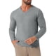 thumbnail image 5 of SUÉTER DE PULLOVER DE PUNTO DE COLOR SÓLIDO DE MANGA LARGA CON CUELLO EN V PARA HOMBRE S GRIS, 5 of 6