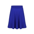 thumbnail image 2 of DPOIS Girls Knee Length High Waist A-Line Pleated Skater Skirt Blue 14, 2 of 7