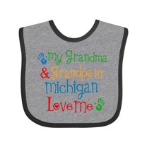 Inktastic Michigan Grandma Loves Me Boys or Girls Baby Bib