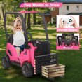 thumbnail image 5 of EastVita 12V Ride on Forklift Car with Tent, Electric Kids Simulate Ride on Car Toys with Remote Control, Liftable Fork and Pallet 2 Speeds Music USB, 5 of 7