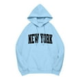 thumbnail image 4 of Shadoumai Womens new york Graphic Print Hooded Sweatshirt Long Sleeve Pullover Casual Streetwear Comfortable Soft Fabric Loose Fit Fall Winter Clothes, 4 of 4