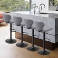 thumbnail image 4 of Daluvenix Bar Stools with Back Sets of 2 ,Modern Barstools Adjustable Faux Leather Upholstered Swivel Bar Stools, Counter Height Bar Chairs with Back for Kitchen Island,Dark Gray, 4 of 6