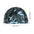 thumbnail image 4 of Unique Bargains 1 Pc Durable Swim Cap Black Gray Light Blue, 4 of 6
