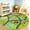 4' (Round), variant on Rug for Playroom Bedroom, 4x5 Educational Happy Farm Activity Playmat with Barns and Crops, Track Non Slip Washable Carpet for Classroom