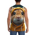 thumbnail image 4 of Fotbe Modern Yellow Sweater Guinea Pig Men's Camiseta sin Mangas Estampada para Hombres, Playera Casual para Gimnasio, Entrenamiento, Playa-X-Large, 4 of 7