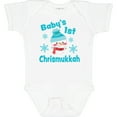 thumbnail image 3 of Inktastic Baby's 1st Chrismukkah with Cute Snowman and Snowflakes Boys or Girls Baby Bodysuit, 3 of 5